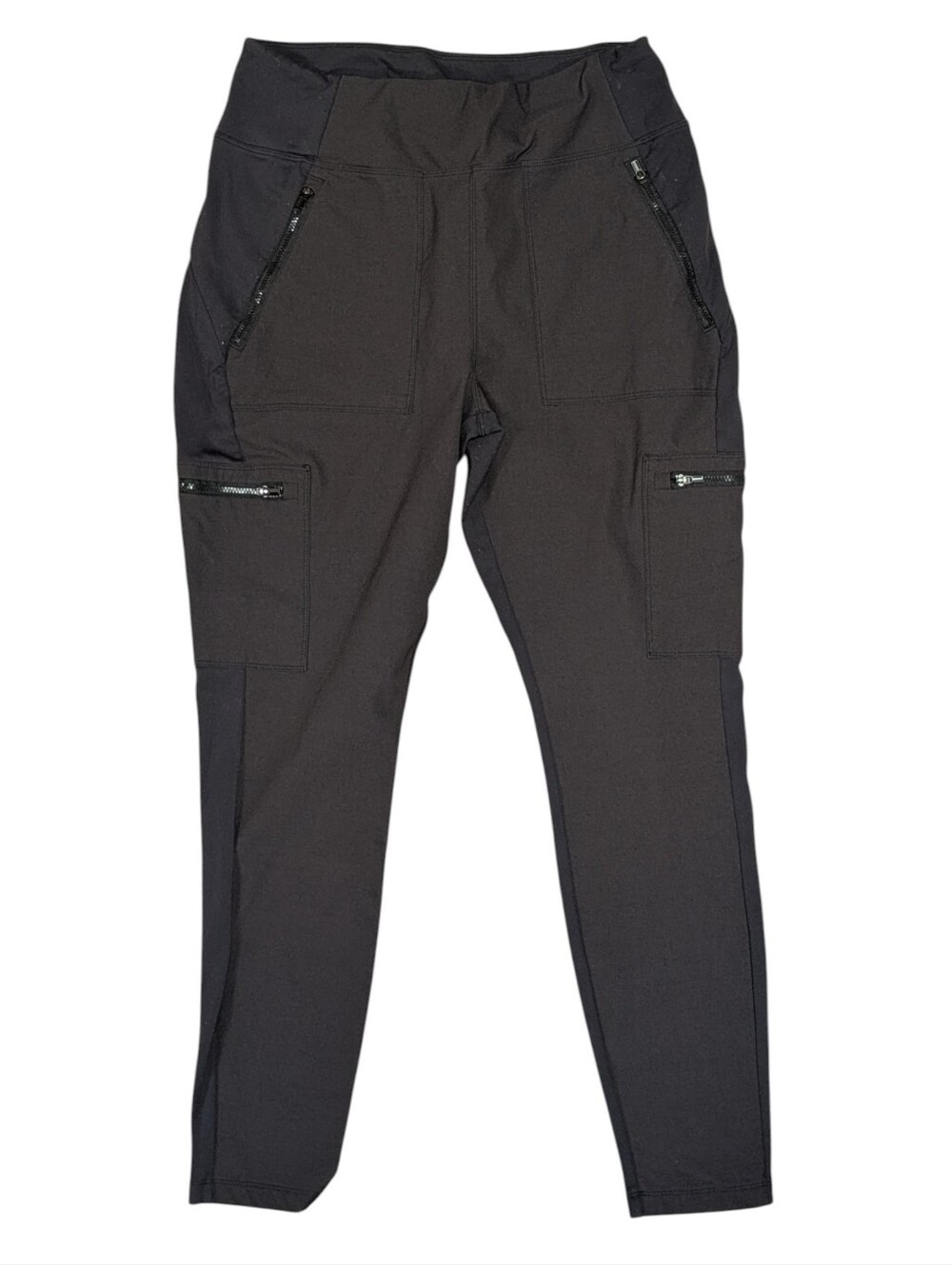 Athleta Headlands Hybrid High Rise Cargo Pants Leggings Black Size 12